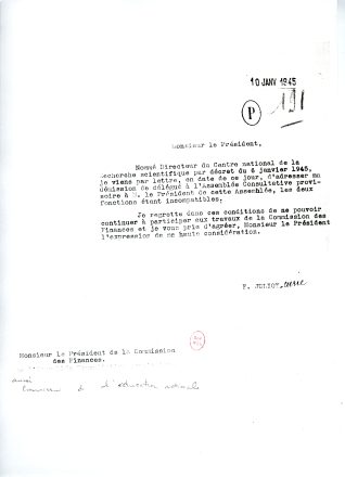 Correspondance de Frédéric Joliot